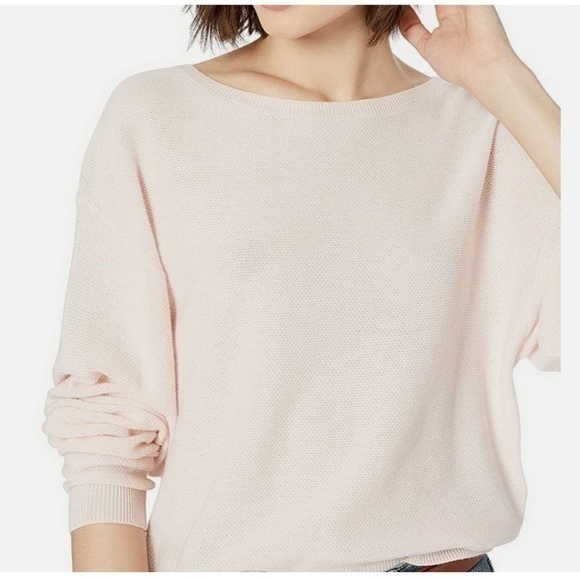 🍁JOIE Cashmere Venidle Boat Neck sweater blush pink textured - Picture 1 of 10
